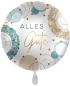 Preview: Folienballon - Alles Gute, türkis gold - ø 43cm